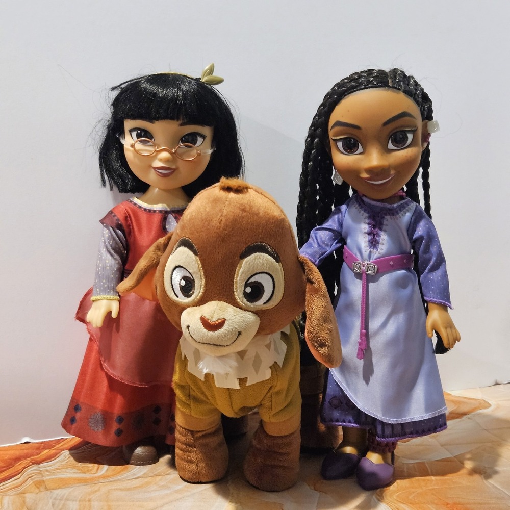 Disney Wish Asha Dahlia Valentino Toddler Doll Bundle Electronic AS IS